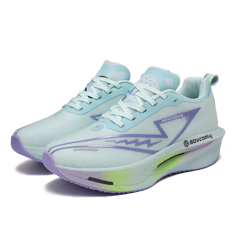 Carbon Plate Running Shoes – Lightweight Breathable Marathon Sneakers for Men & Women, Athletic Non-Slip Training Shoes