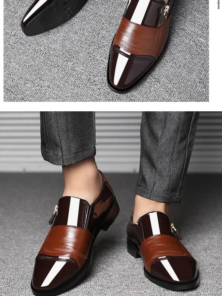 Men’s Business Formal Shoes – Classic Black Oxford Slip-On