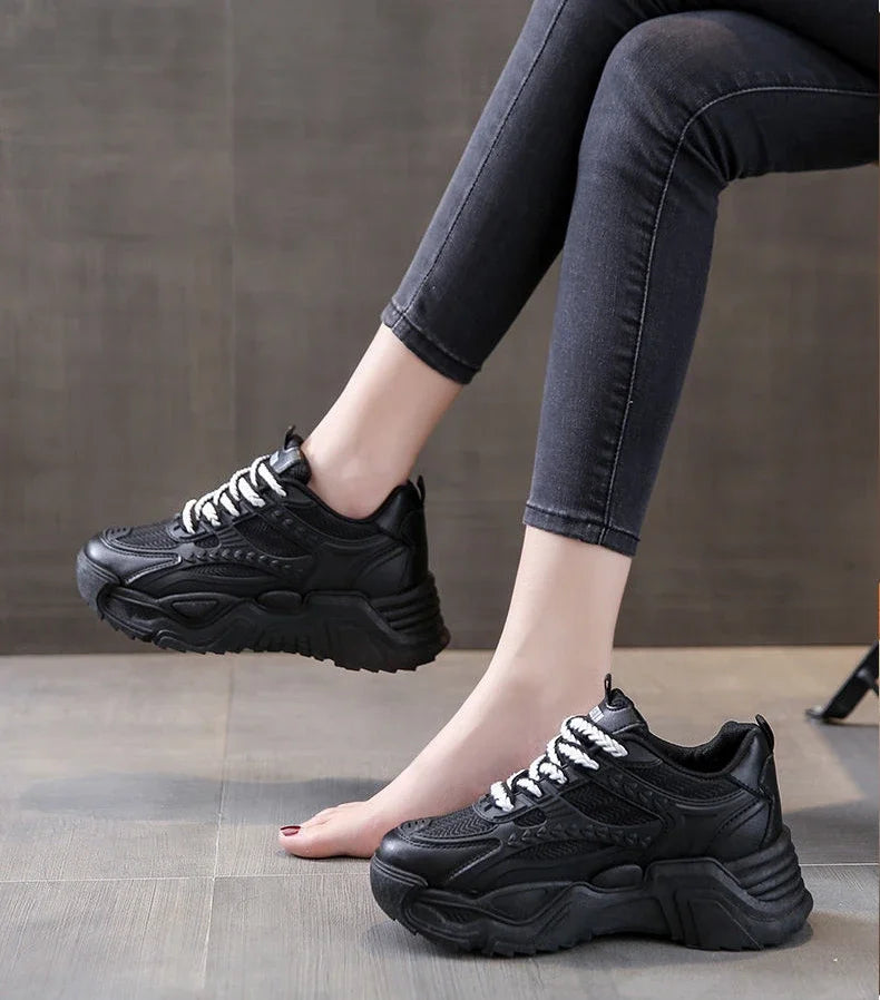 Ladies’ Designer Sports Sneakers – High Platform Footwear