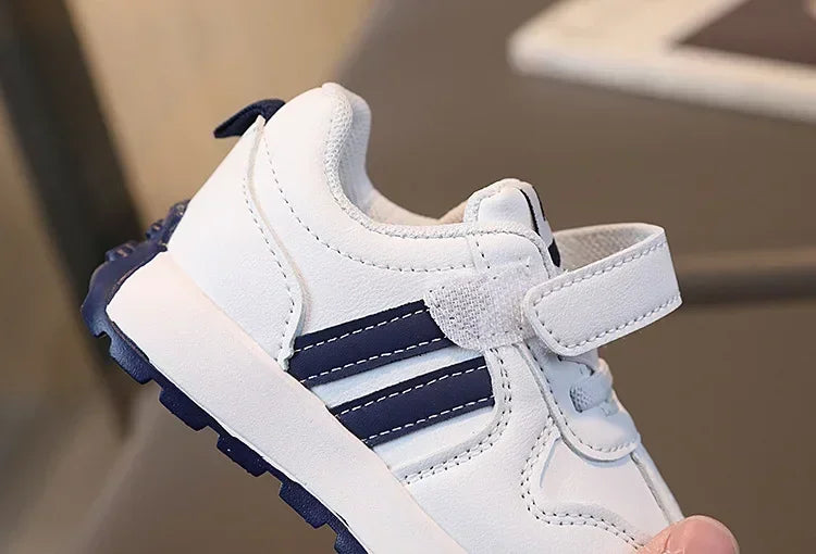 Kids’ Casual Running Shoes – Soft Sole, Hook & Loop, Breathable Sneakers