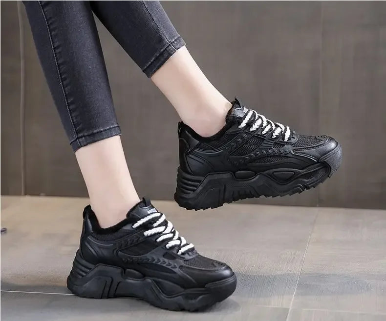 Ladies’ Designer Sports Sneakers – High Platform Footwear