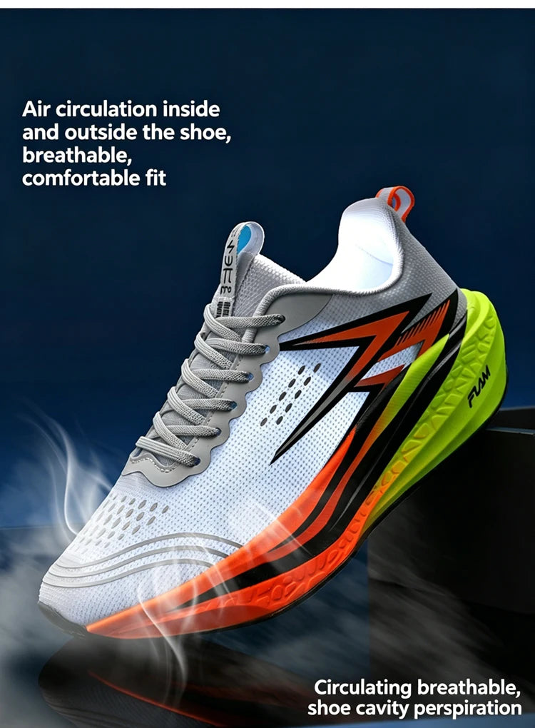 Carbon Plate Running Shoes – Marathon Athletic Sneakers for Men & Women, Lightweight Breathable Sports & Walking Shoes
