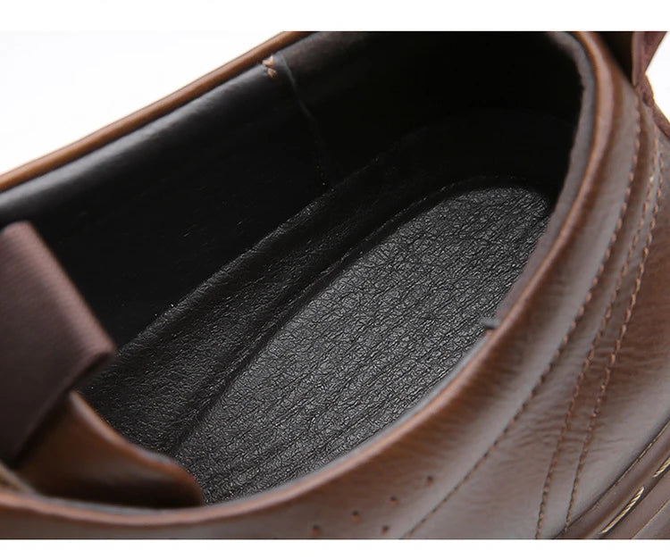 Men’s Retro Platform Loafers – Spring/Autumn Casual Shoes