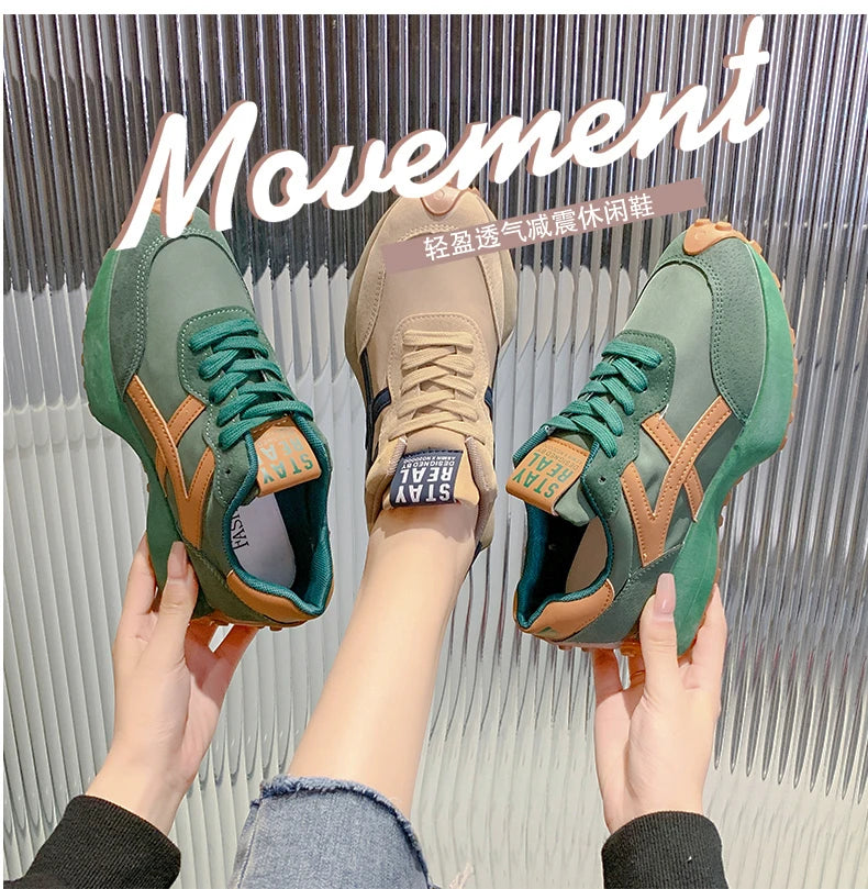 Ladies’ Fashion Platform Sneakers – Casual Running Shoes