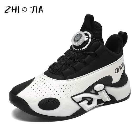 Children’s Youth Basketball Sneakers – Breathable Leather Footwear