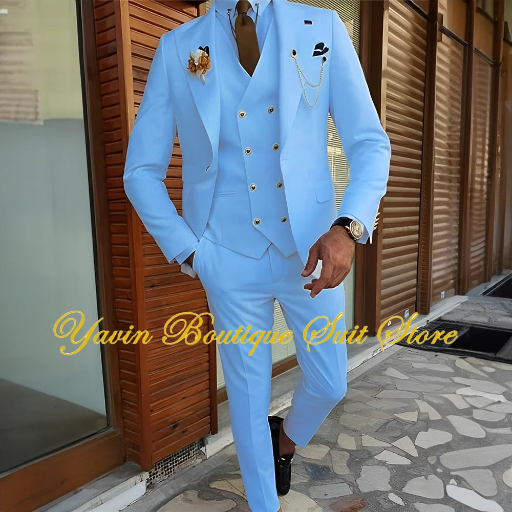AMEHE Men’s Luxury 3-Piece Suit