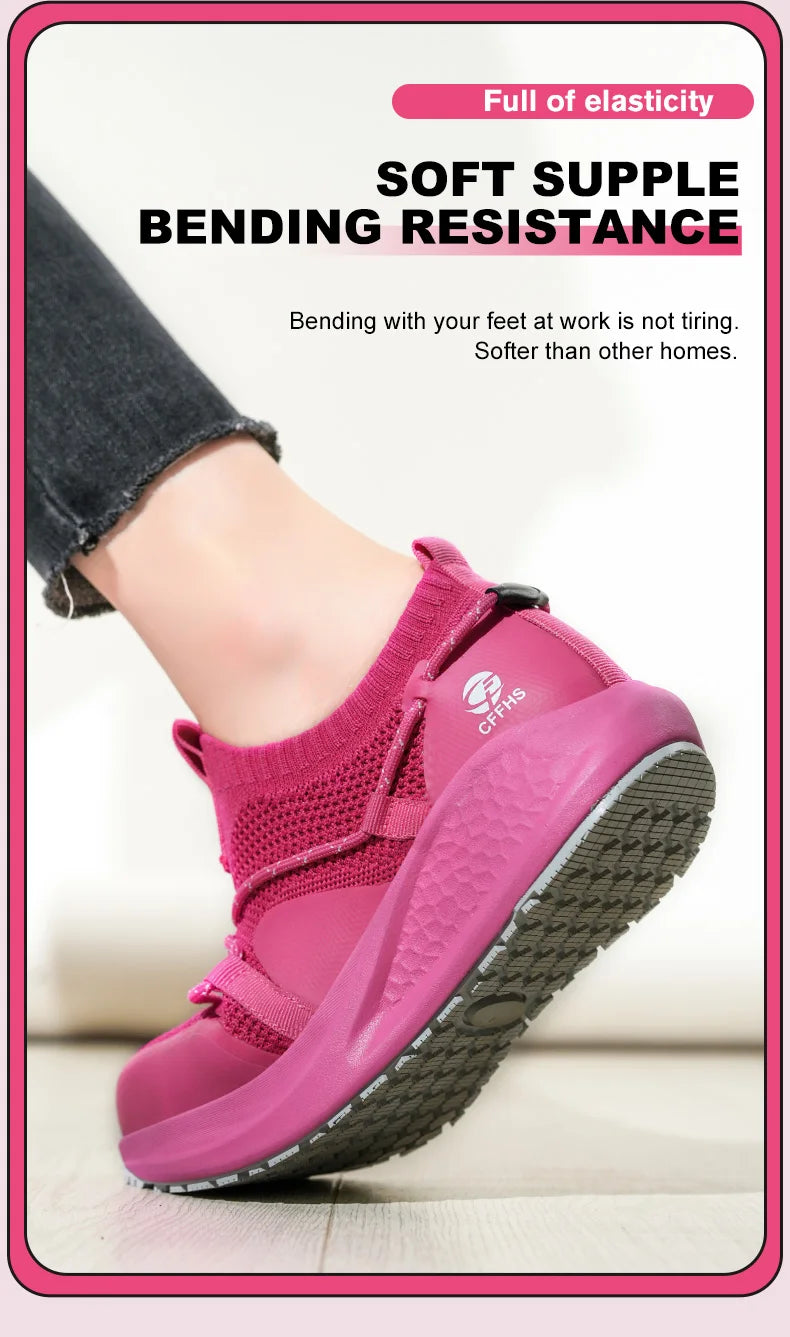 Ladies’ Safety Work Sneakers – Non-Slip, Puncture-Resistant