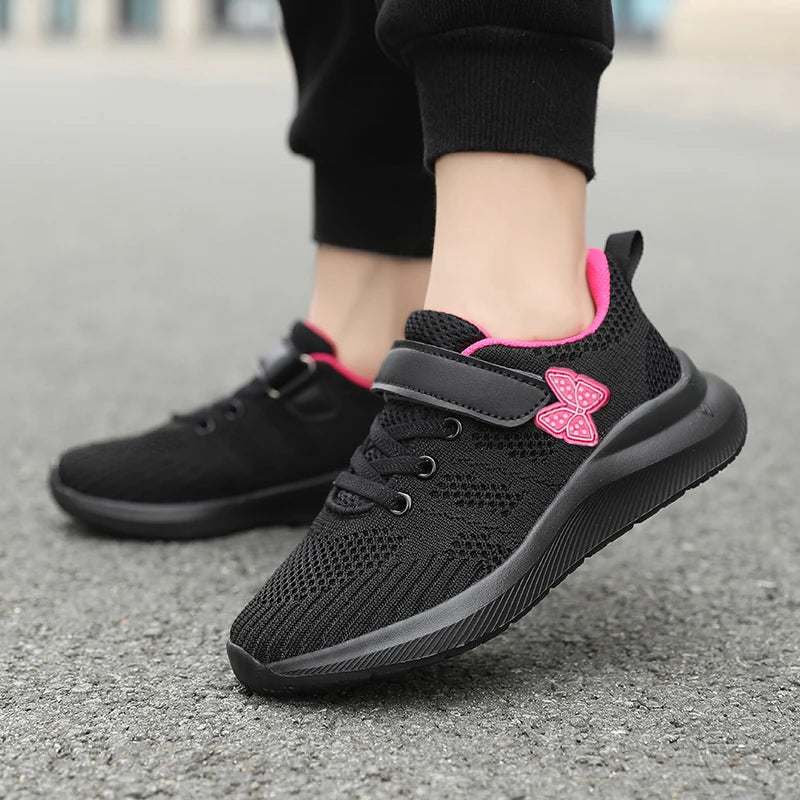 Kids’ Fashionable Mesh Running Shoes – Anti-Slip & Comfortable
