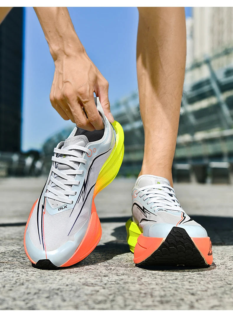 Carbon Plate Running Shoes – Lightweight Marathon Sneakers for Men & Women, Breathable Anti-Slip Athletic Sports Shoes
