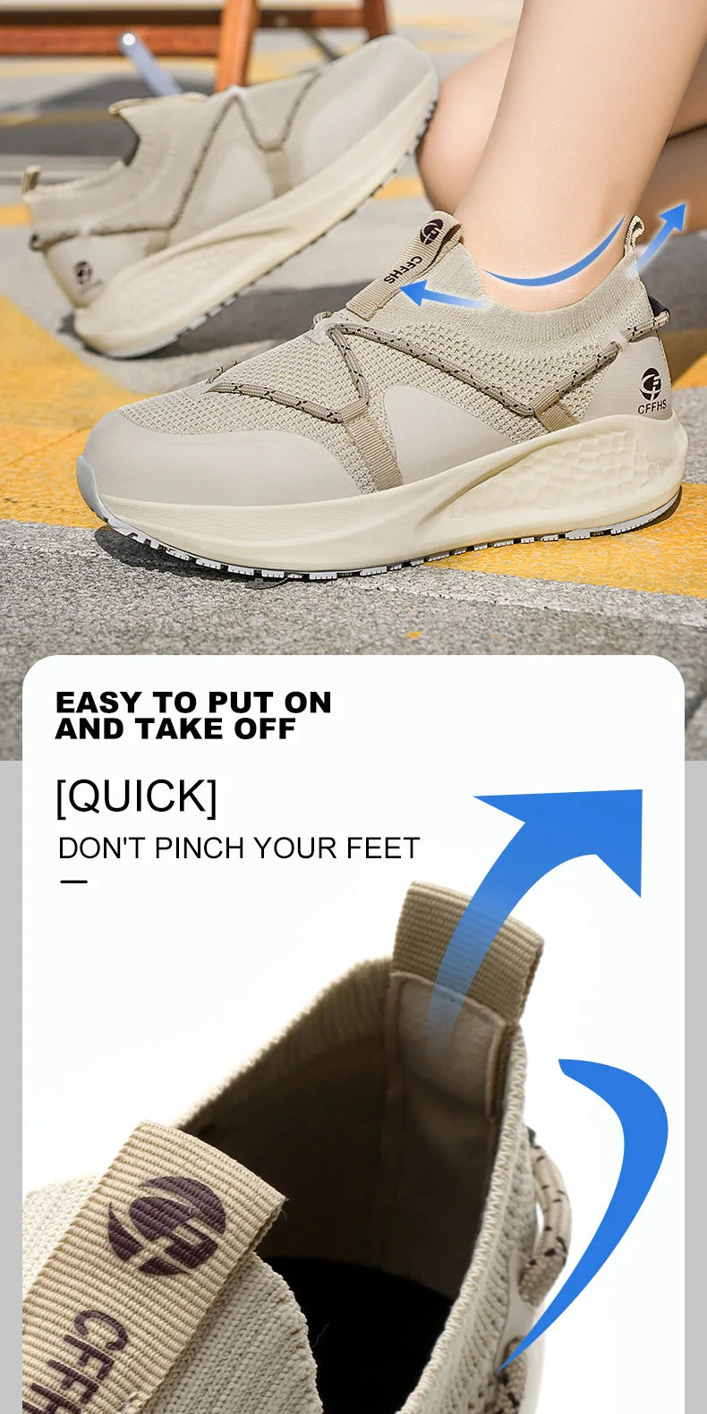 Platform Steel Toe Safety Shoes – Comfortable Work Sneakers