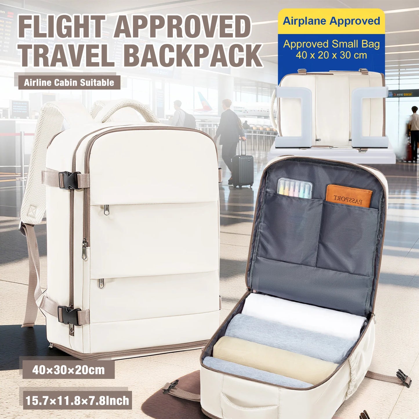 Waterproof Business & Travel Laptop Backpack (40x20x25)