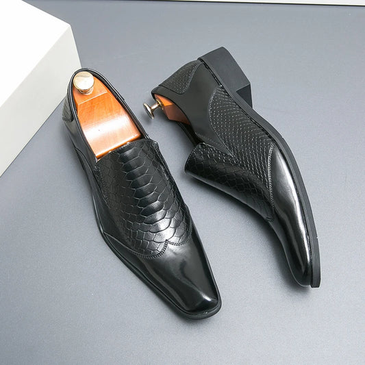 Men’s Shiny Leather Chelsea Shoes – Elegant & Versatile Footwear