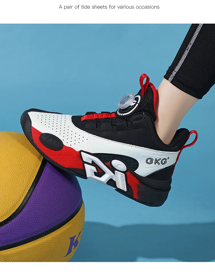 Children’s Youth Basketball Sneakers – Breathable Leather Footwear