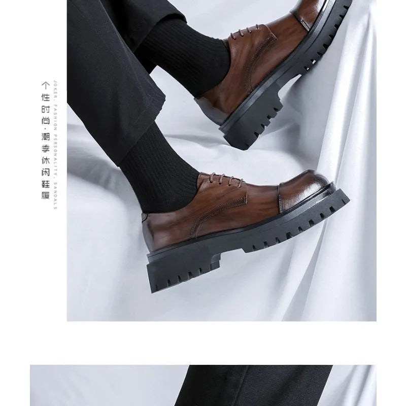 Men’s Fashion Leather Shoes – Versatile Party & Office Footwear