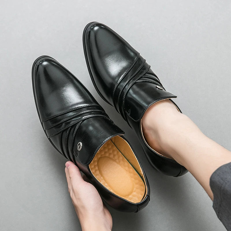 High-End Men’s Formal Shoes – Business & Wedding Leather Shoes