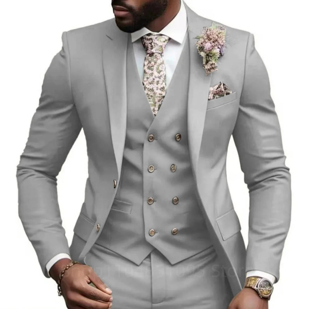 AMEHE Cool high quality 3Pcs Elegant Suits for Men