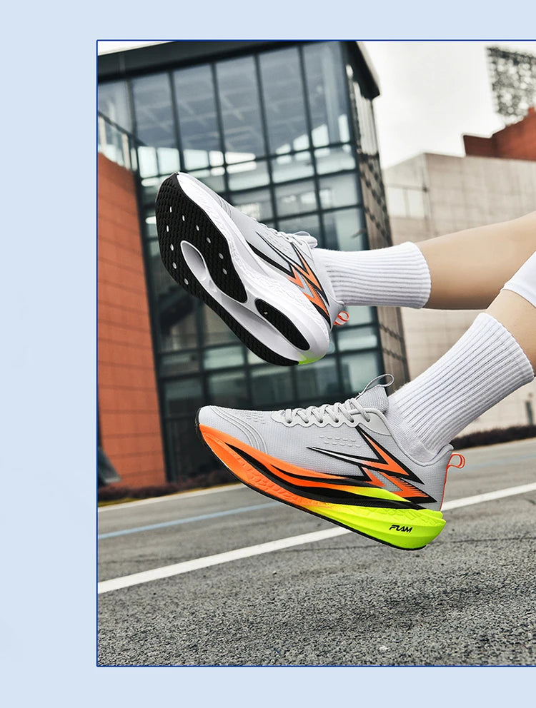 Carbon Plate Running Shoes – Marathon Athletic Sneakers for Men & Women, Lightweight Breathable Sports & Walking Shoes