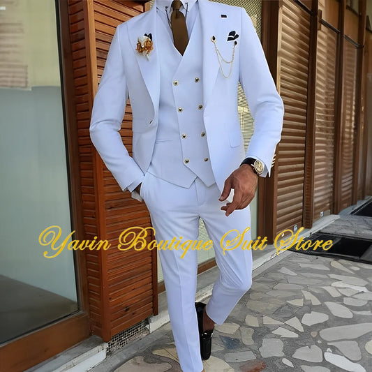 AMEHE Men’s Luxury 3-Piece Suit