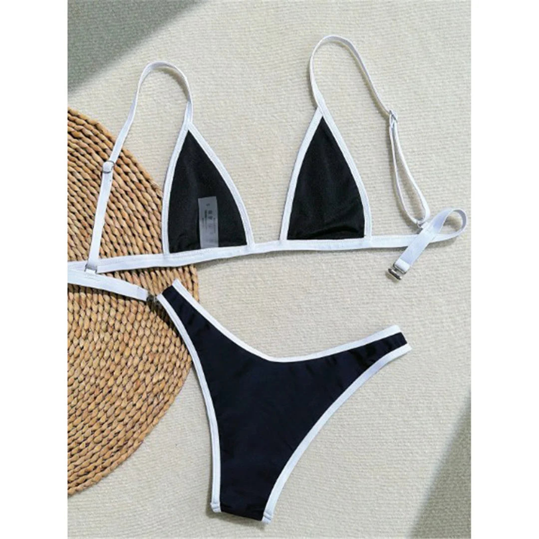 AMEHE Women's High-Cut Brazilian Two-Piece Bikini Swimsuit