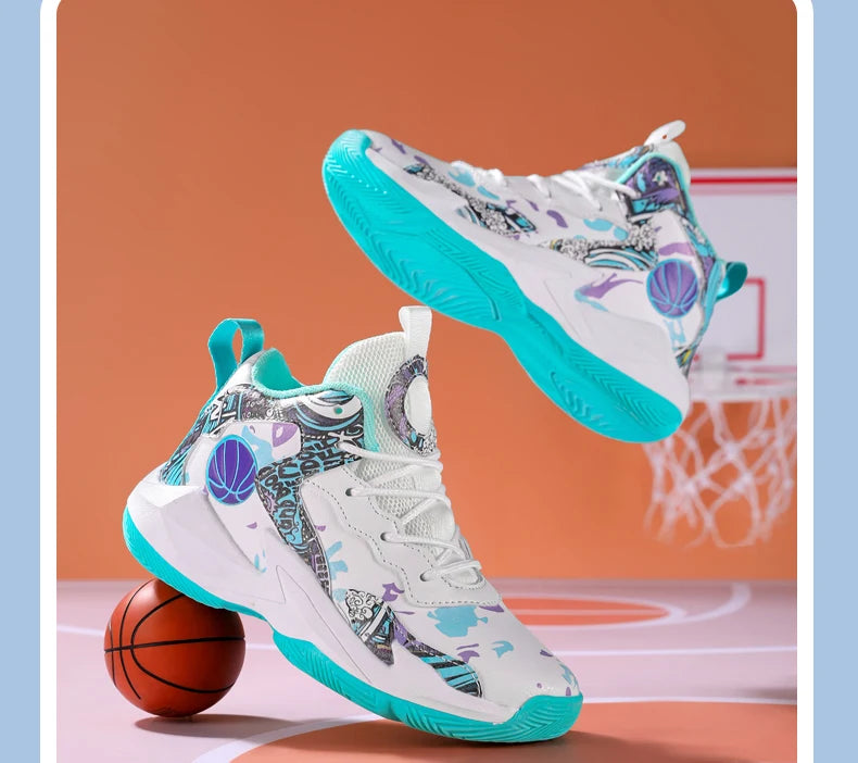 Children’s Basketball Shoes – High-Top, Anti-Slip Trainers