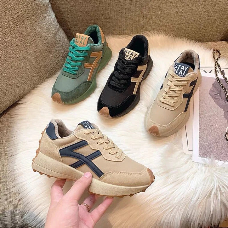 Ladies’ Fashion Platform Sneakers – Casual Running Shoes
