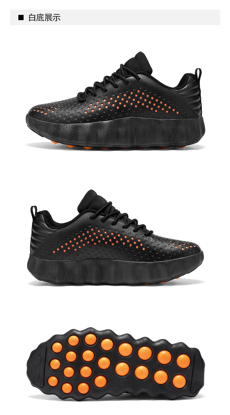 Men’s Cushioned Running Shoes – Breathable Thick Sole Non-Slip Sneakers