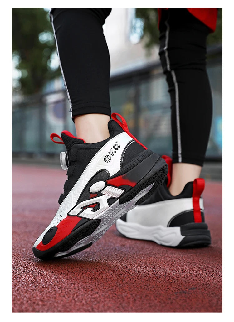 Children’s Youth Basketball Sneakers – Breathable Leather Footwear