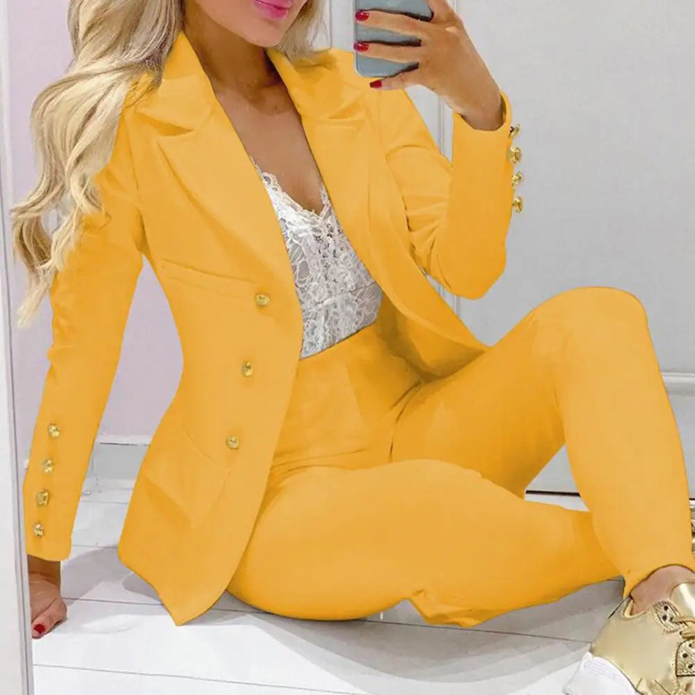 AMEHE Women’s 2-Piece Office Work Suit – Cardigan & Pants