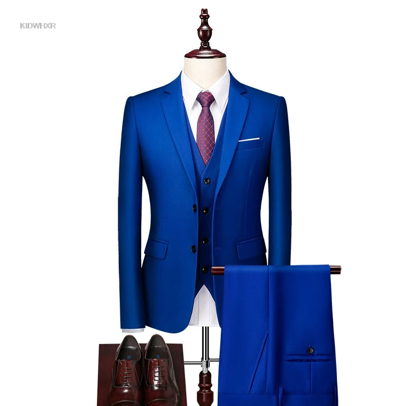AMEHE Men’s Slim Business Suit Set