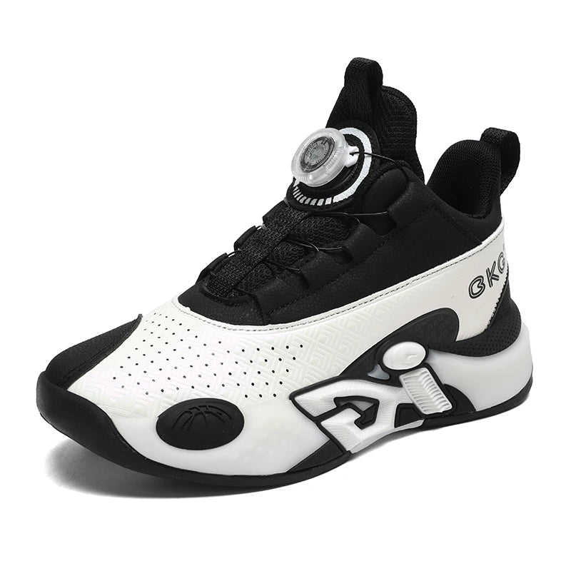 Children’s Youth Basketball Sneakers – Breathable Leather Footwear