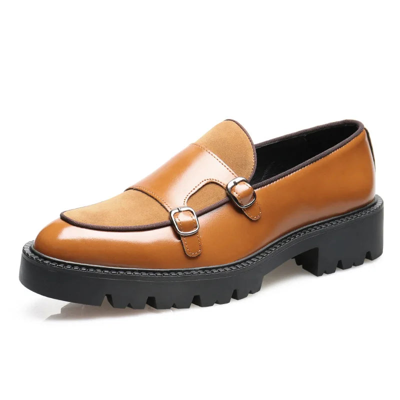 Classic Men’s Patchwork Dress Shoes – Elegant & Stylish