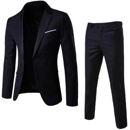 AMEHE Men’s Slim 2-Piece Formal Suit – Spring to Winter