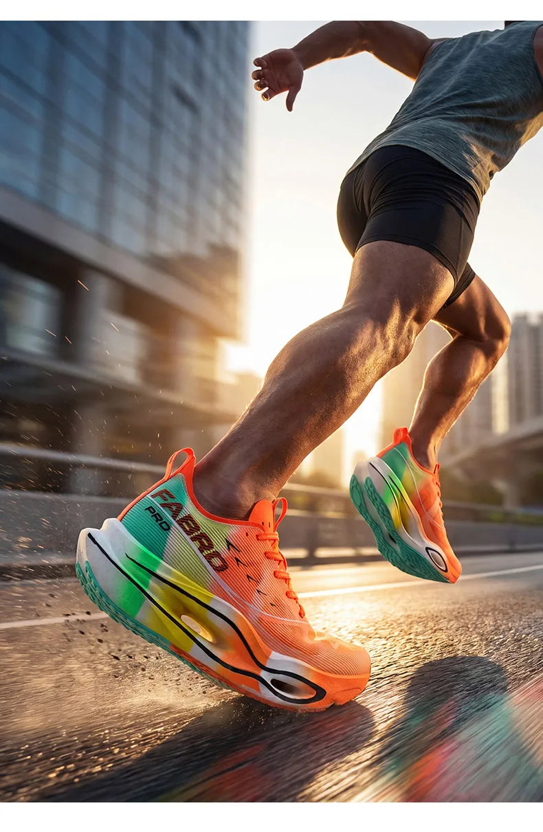 Carbon Plate Running Shoes – Lightweight Breathable Marathon Sneakers for Men & Women, Athletic Training Shoes