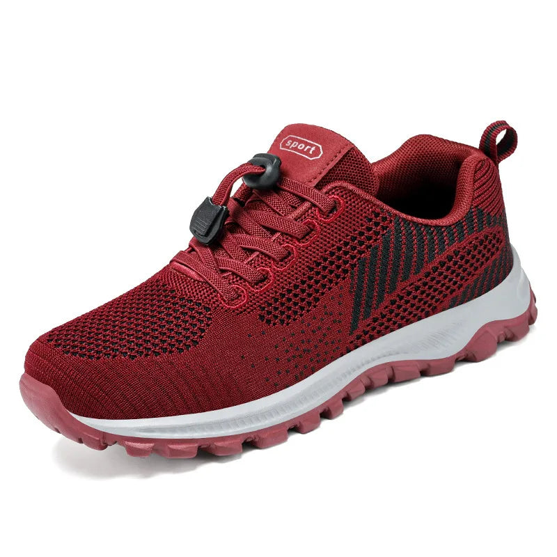 Women’s Platform Lace-Up Sneakers – Casual Running & Vulcanized Shoes