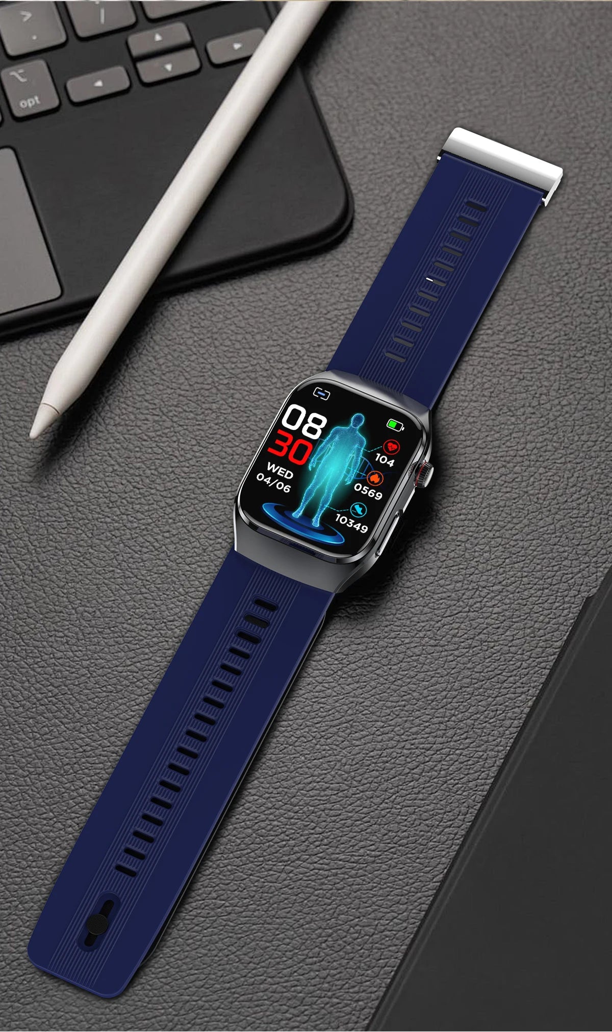 Smart Health Watch with ECG & Blood Pressure Monitoring – AMOLED Fitness Tracker Bracelet