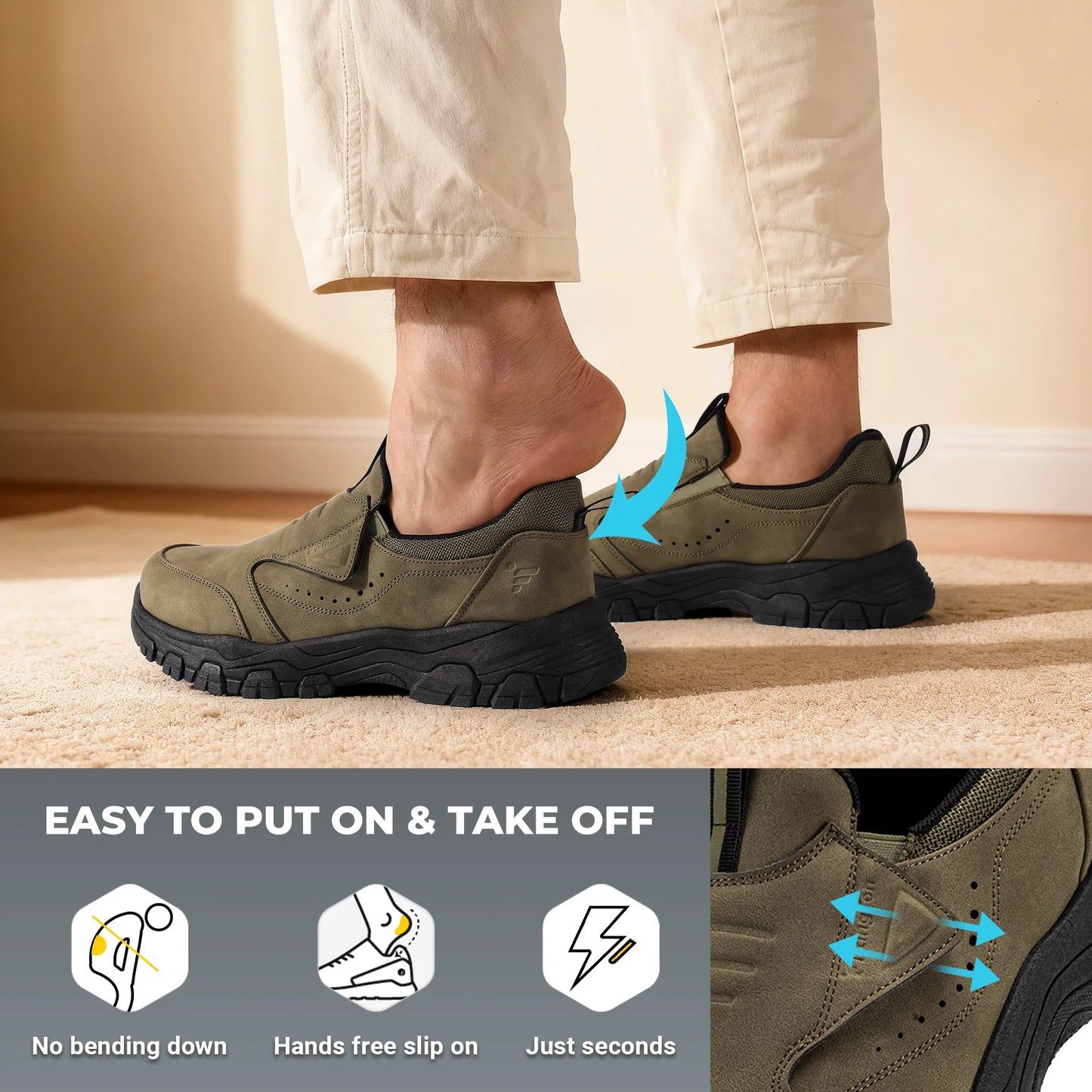 Men’s Slip-On Loafers – Lightweight Business & Casual Comfort Shoes