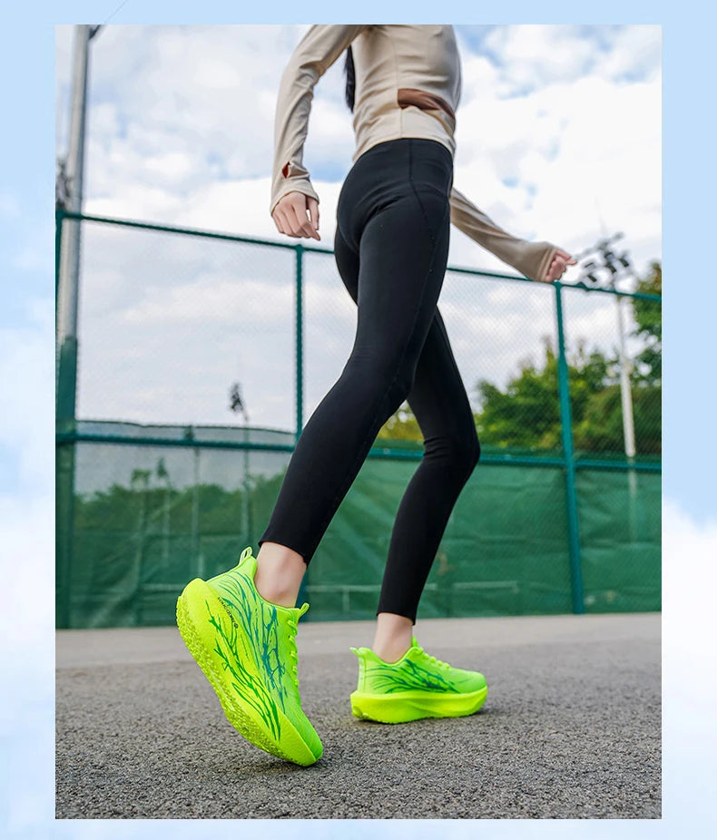 Men's & Women's Carbon Plate Running Shoes – Lightweight Breathable Athletic Sneakers for Training & Jogging