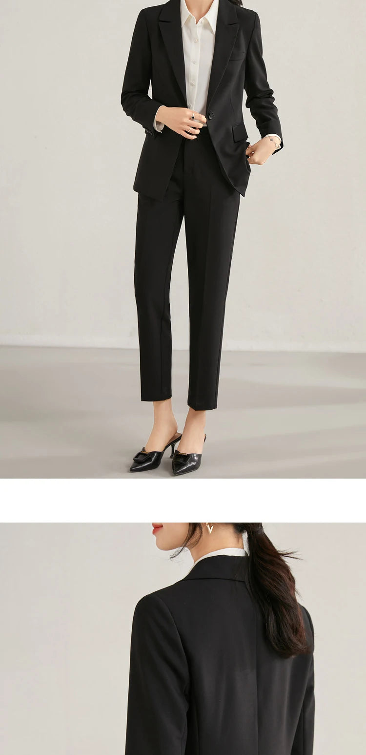 AMEHE Women’s Office Blazer & Pants Set – Stylish 2-Piece Outfit