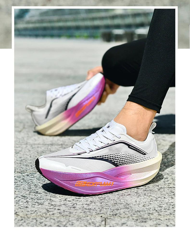 Carbon Plate Running Shoes – Lightweight Marathon Sneakers for Men & Women, Breathable Anti-Slip Athletic Sports Shoes
