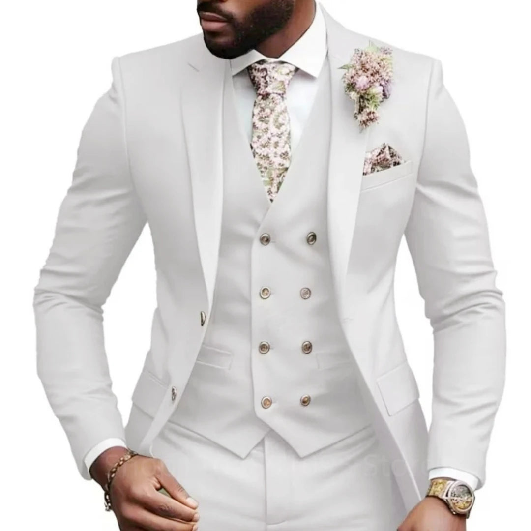 AMEHE Cool high quality 3Pcs Elegant Suits for Men