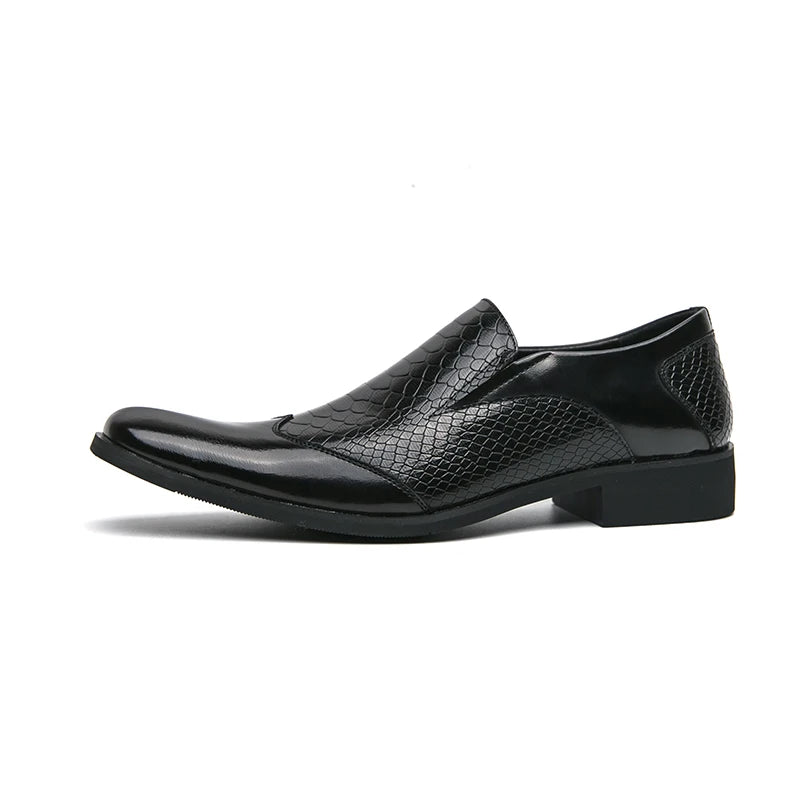Men’s Shiny Leather Chelsea Shoes – Elegant & Versatile Footwear