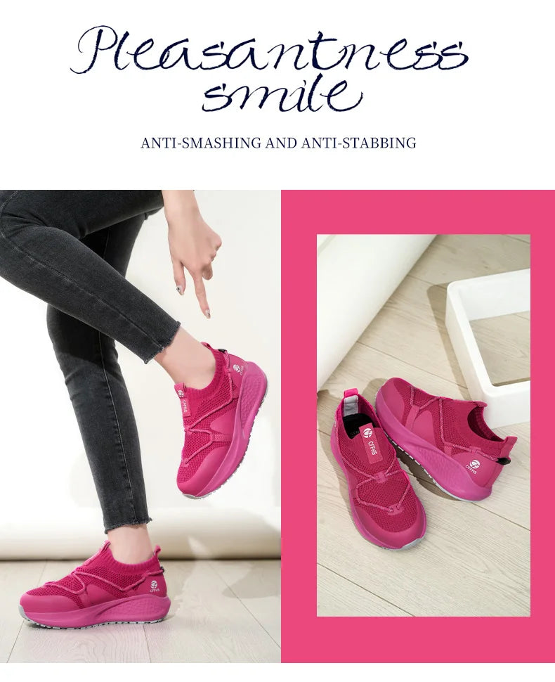 Ladies’ Safety Work Sneakers – Non-Slip, Puncture-Resistant