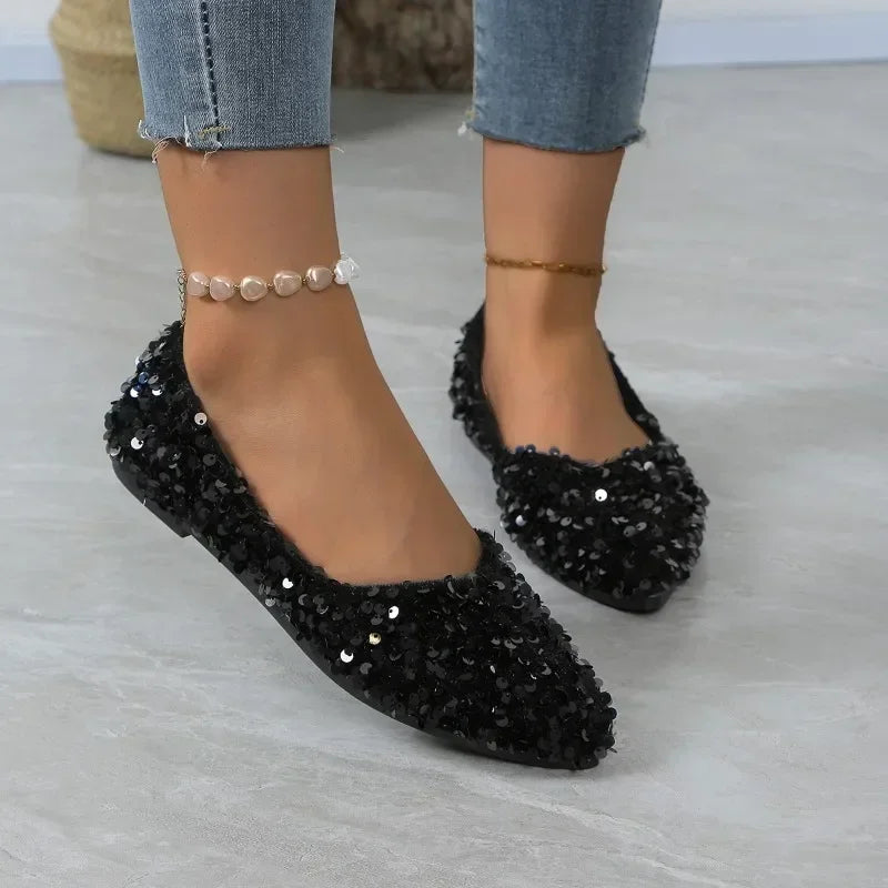 Ladies’ Casual Flats – Light, Soft Sole Pointed Toe Shoes