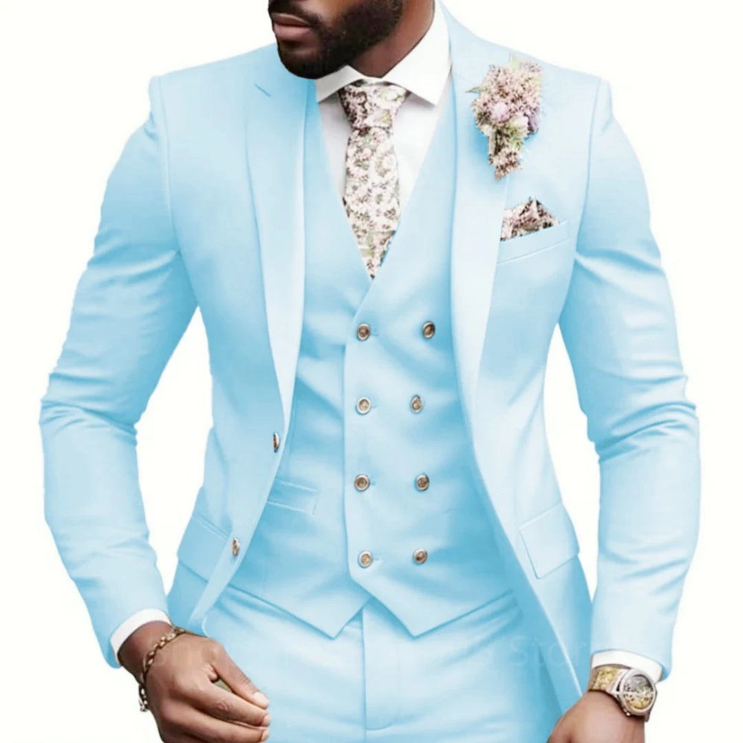 AMEHE Cool high quality 3Pcs Elegant Suits for Men