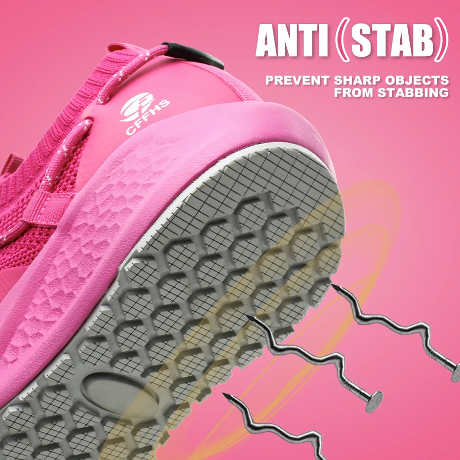 Ladies’ Safety Work Sneakers – Non-Slip, Puncture-Resistant