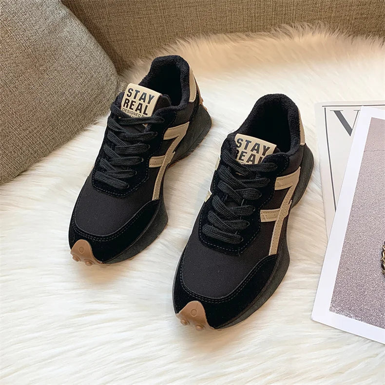 Ladies’ Fashion Platform Sneakers – Casual Running Shoes
