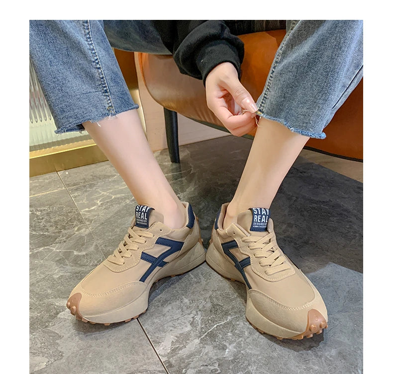Ladies’ Fashion Platform Sneakers – Casual Running Shoes