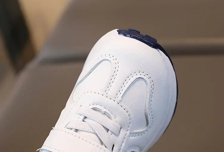 Kids’ Casual Running Shoes – Soft Sole, Hook & Loop, Breathable Sneakers
