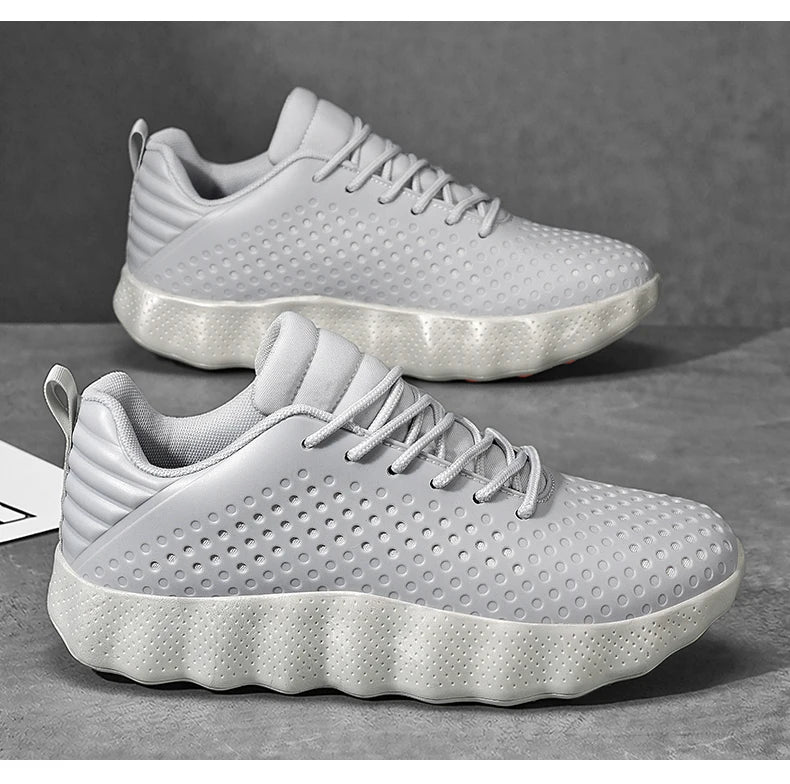 Men’s Cushioned Running Shoes – Breathable Thick Sole Non-Slip Sneakers