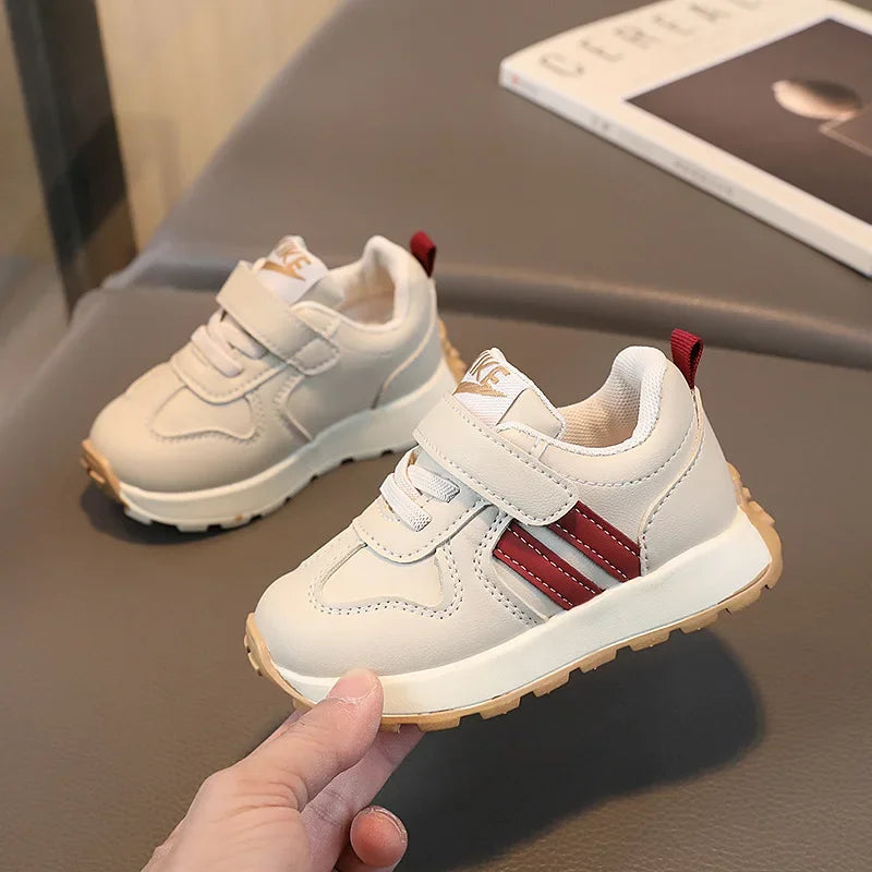 Kids’ Casual Running Shoes – Soft Sole, Hook & Loop, Breathable Sneakers